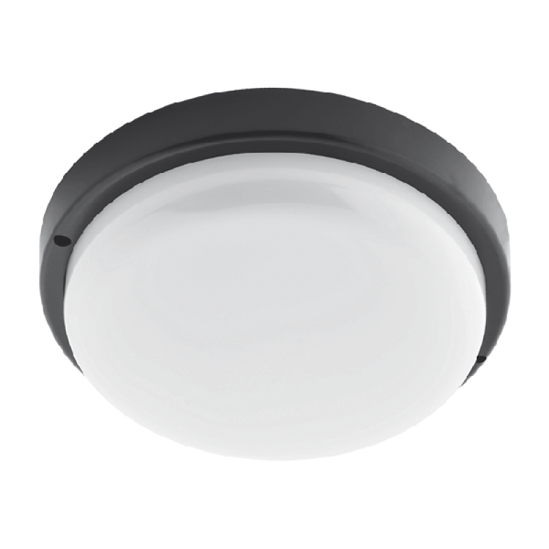 LED panel 15W falon kívüli  kerek 4000k fekete IP54