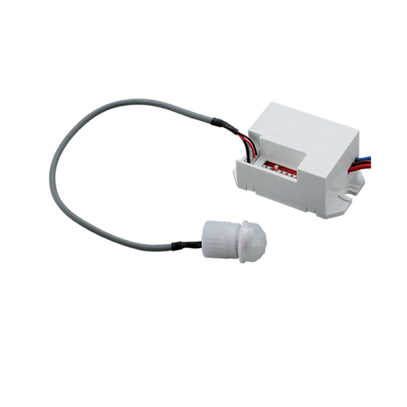 Bútorlapba süllyeszthető fehér kerek mozgásérzékelő 230V