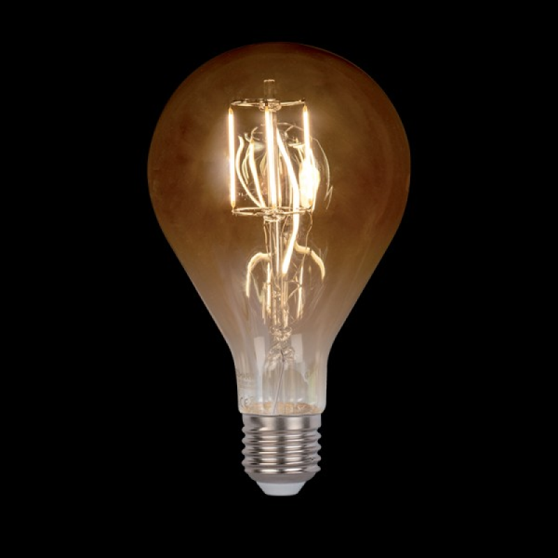 Dimmelhető vintage LED lámpa, izzó 8 W, E27, 2800-3200 K, D130, füstszínű bura