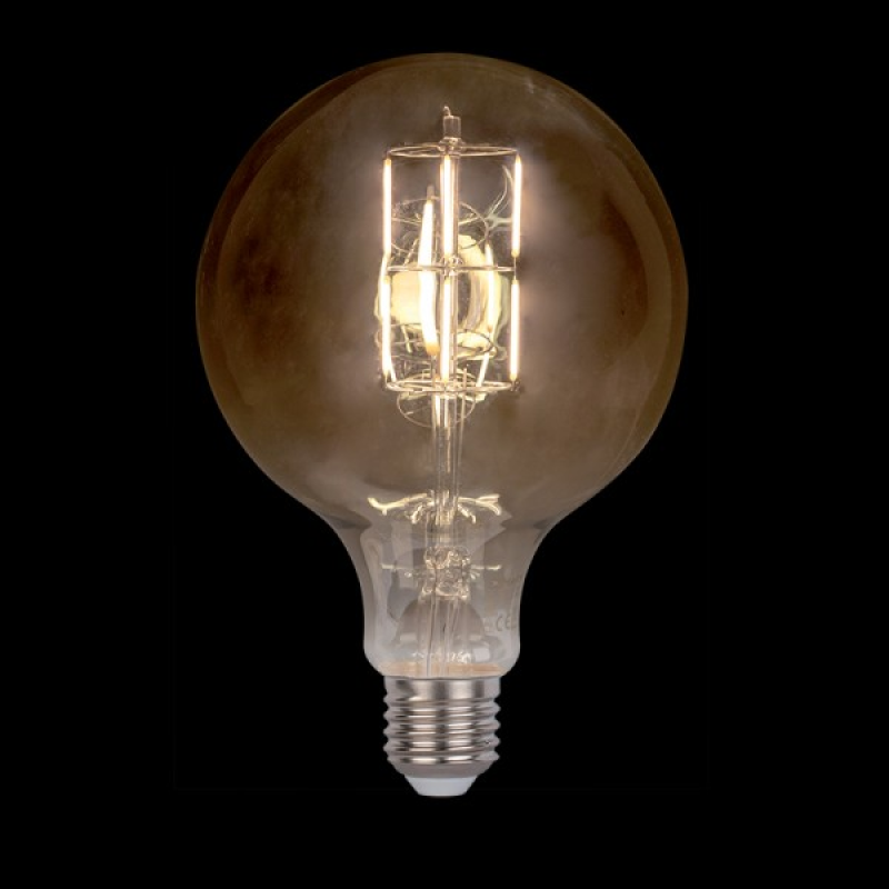 Dimmelhető vintage Led lámpa izzó, 8 W, E27, 2800-3000 K, D150 aranyszínű bura