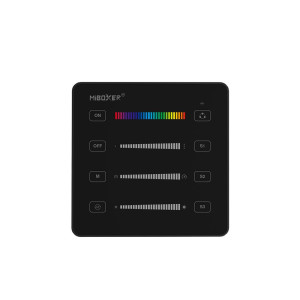 Miboxer B6B SPI több funkciós (3in1) rádiós fali távirányító futófény vezérlőkhöz - Fekete