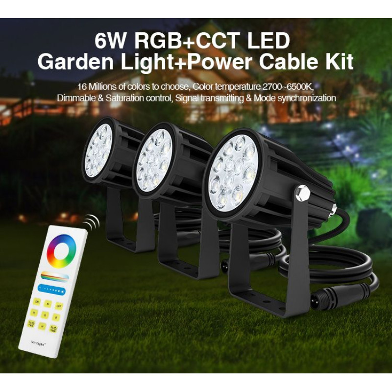 Színes RGB+CCT LED kerti lámpa szett