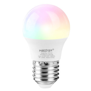 Miboxer (Mi-Light) LED kis gömb égő G45 4W 340lm RGB-CCT színes és állítható fehér árnyalat