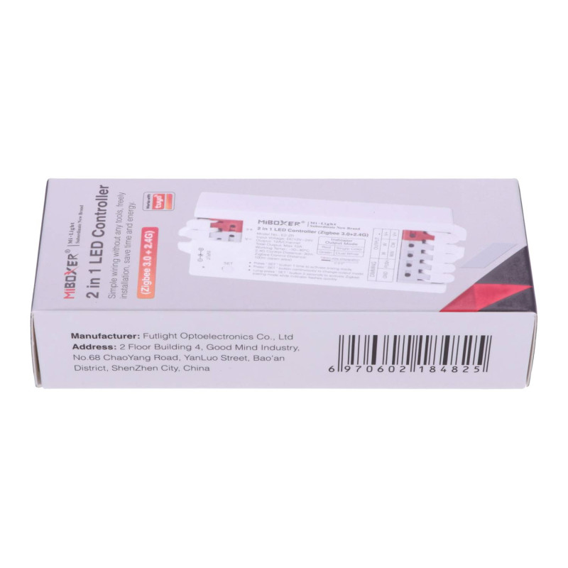 Miboxer 2in1 Univerzális LED szalag vezérlő Zigbee 3.0 12-24V 12A gyorscsatlakozóval