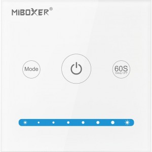 Miboxer vezetékes fali vezérlő panel fényerőszabályozáshoz egyszínű LED szalagokhoz