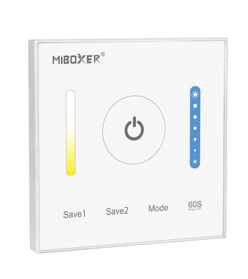Miboxer vezetékes fali vezérlő panel CCT változtatható fehér LED szalagokhoz