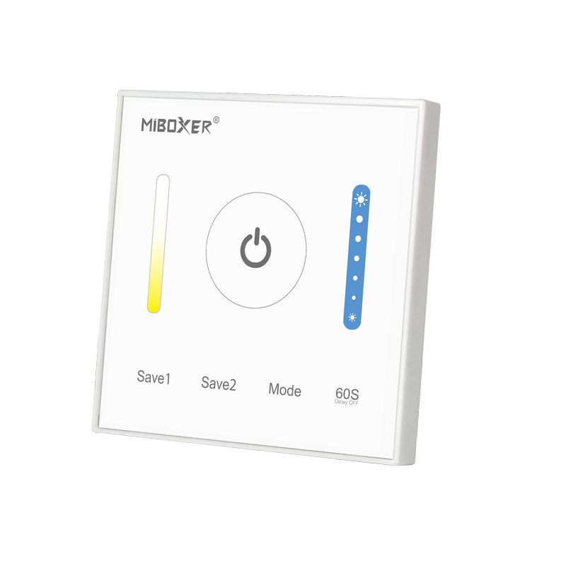Miboxer vezetékes fali vezérlő panel CCT változtatható fehér LED szalagokhoz