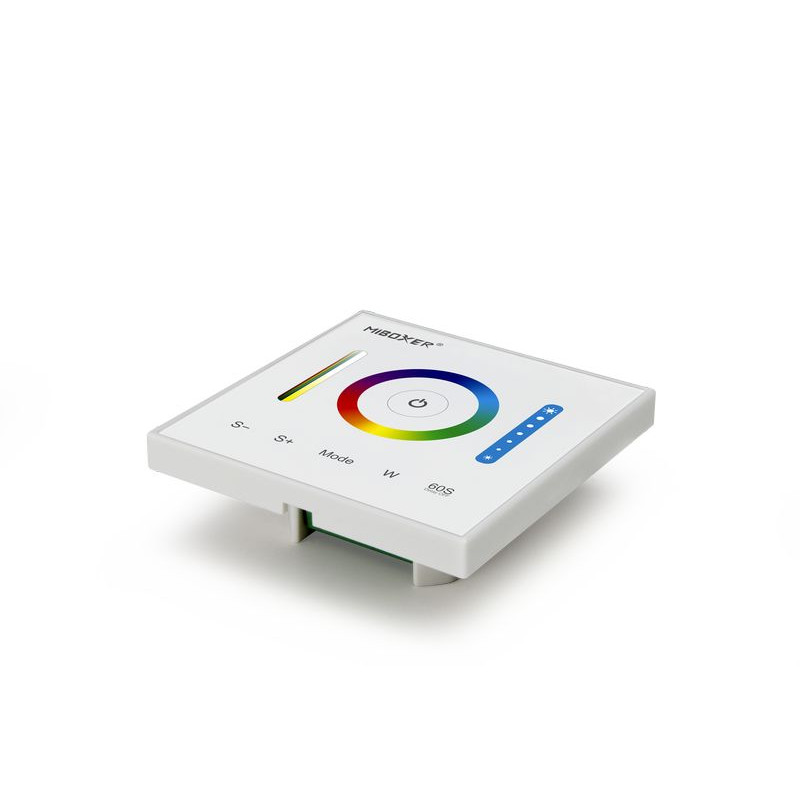 Miboxer vezetékes fali vezérlő panel RGB / RGBW / RGB-CCT színes és fehér LED szalagokhoz