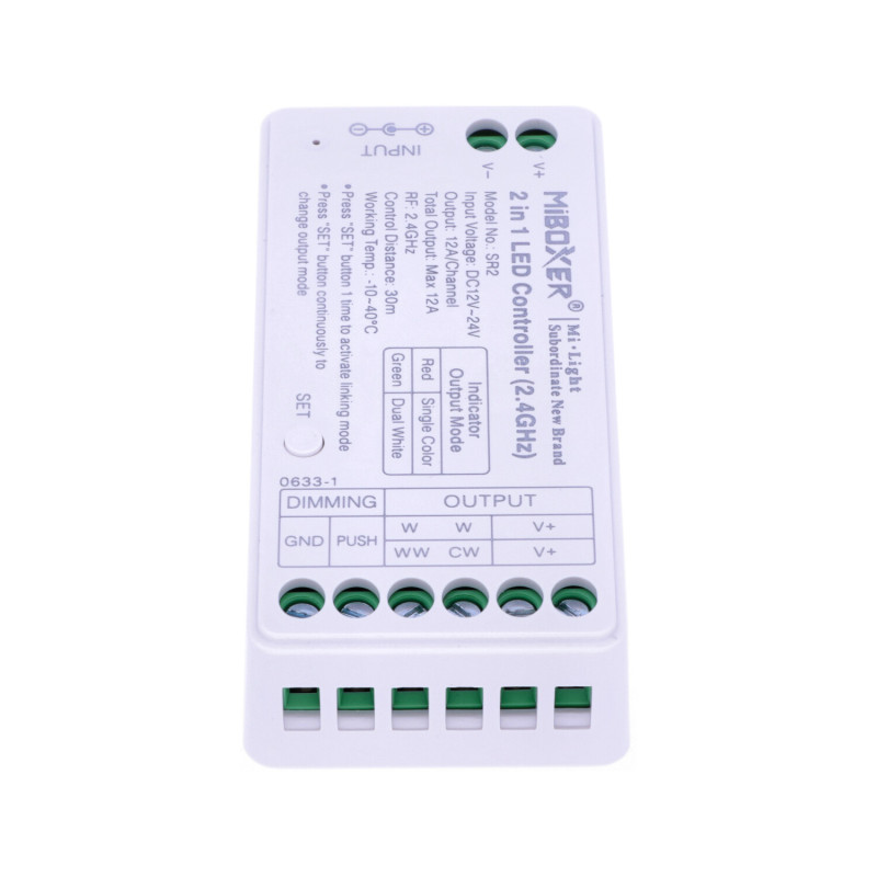 MIBOXER 2-in-1 CCT és Egyszínű LED Szalag vezérlő - FUTSR2