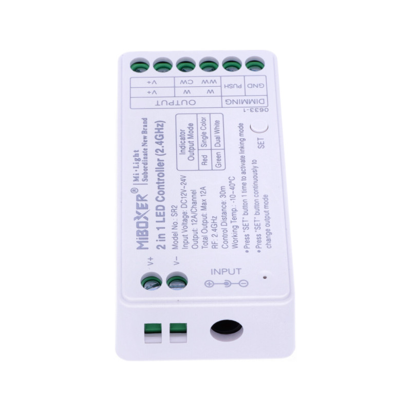 MIBOXER 2-in-1 CCT és Egyszínű LED Szalag vezérlő - FUTSR2