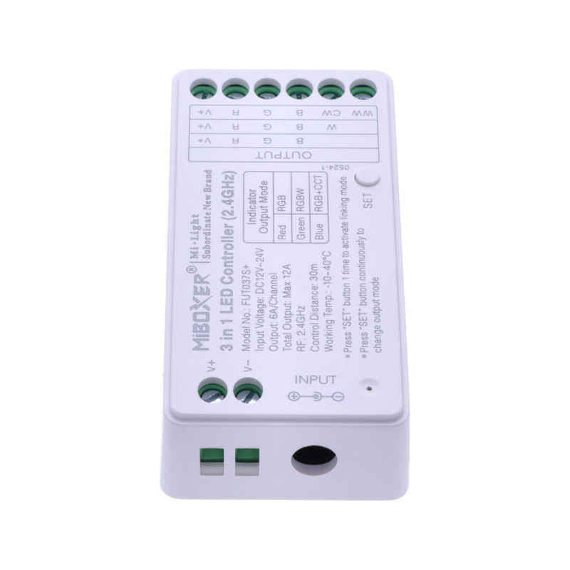 MIBOXER 5-in-1 Univerzális LED szalag vezérlő - FUTSR5 (RGB, RGBW, RGB+CCT, CCT, Egyszínű)