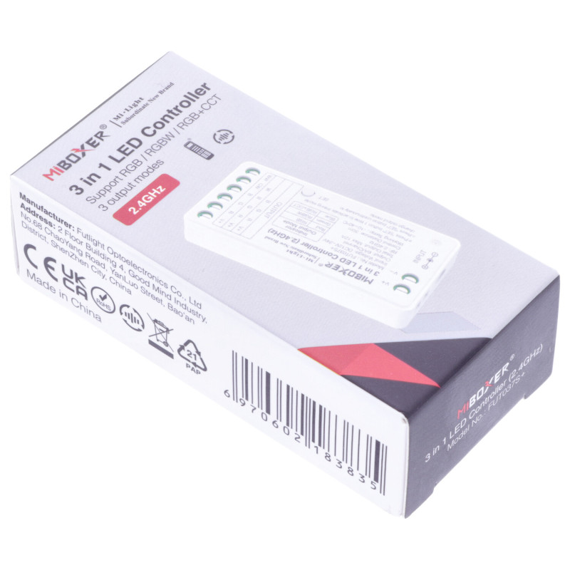 MIBOXER 5-in-1 Univerzális LED szalag vezérlő - FUTSR5 (RGB, RGBW, RGB+CCT, CCT, Egyszínű)