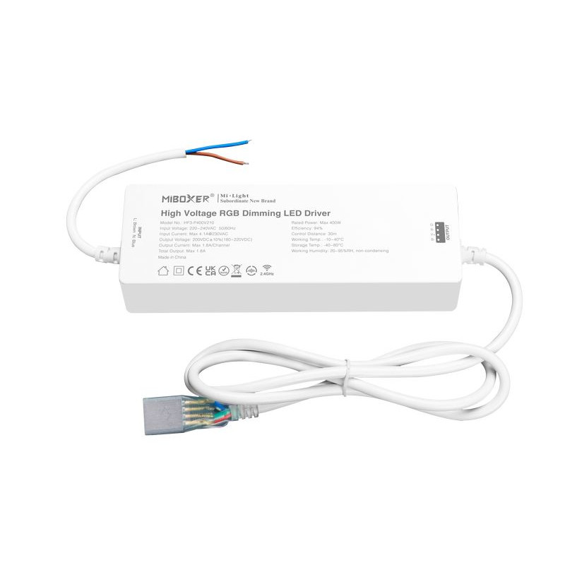 Miboxer (Mi-Light) 230V LED szalag RGB vezérlő dimmer és tápegység 400W