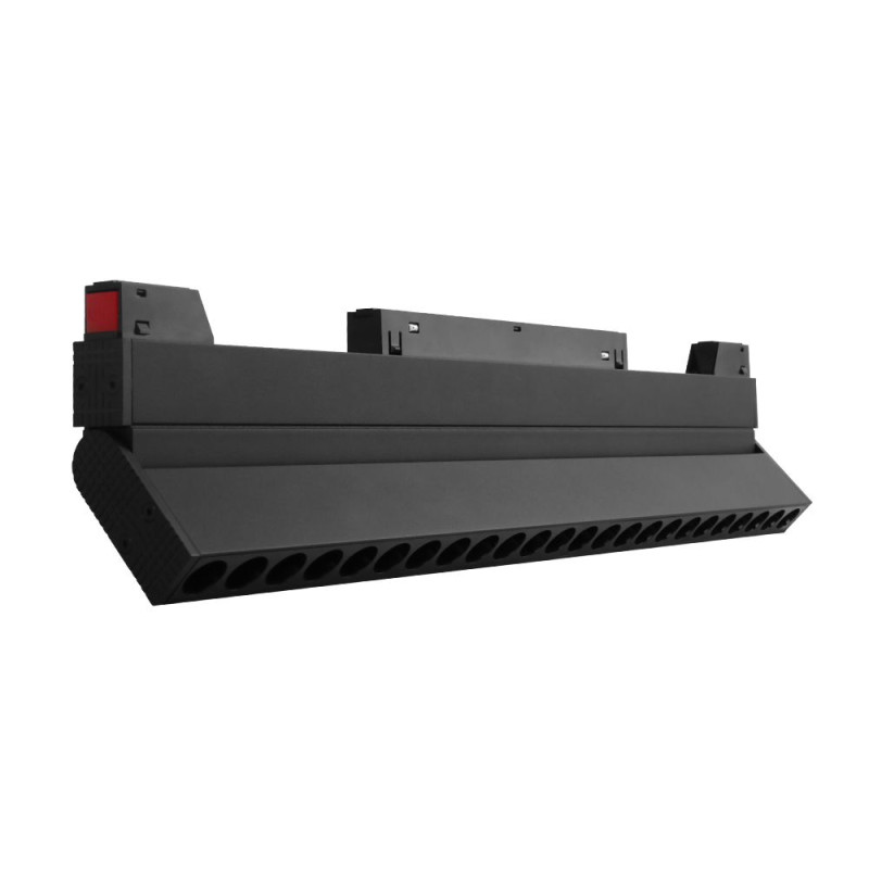 Miboxer LED CCT (2700K-6500K) 24 lencsés forgatható vonali lámpa S20 mágneses sínekhez 20W 48VDC 1530lm 24°