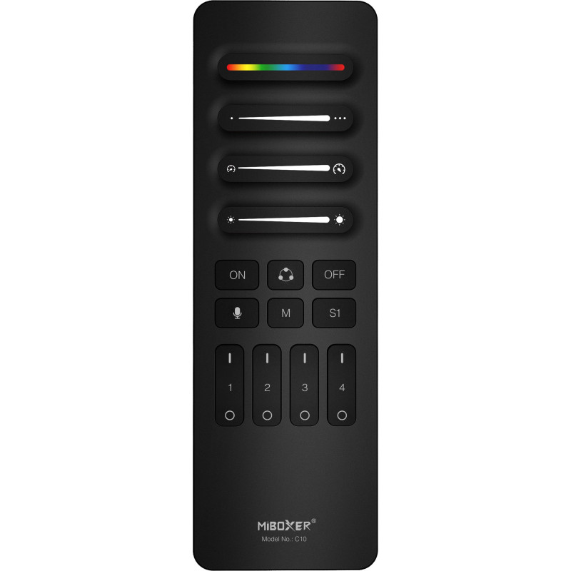 Miboxer SPI LED 4 zónás távirányító futófény digitális szalagokhoz - Fekete