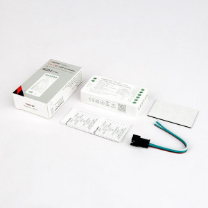 Miboxer SPIW5 több funkciós (5in1) WIFI SPI és DMX futófény LED szalag vezérlő 5-24VDC 10A