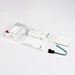 Miboxer SPI és DMX multifunkciós 5in1 futófény LED szalag vezérlő RF 5-24VDC 10A