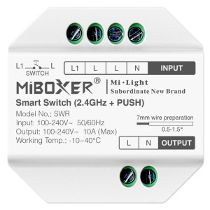 MIBOXER SWR SMART kapcsoló nyomógomb funkcióval 10A