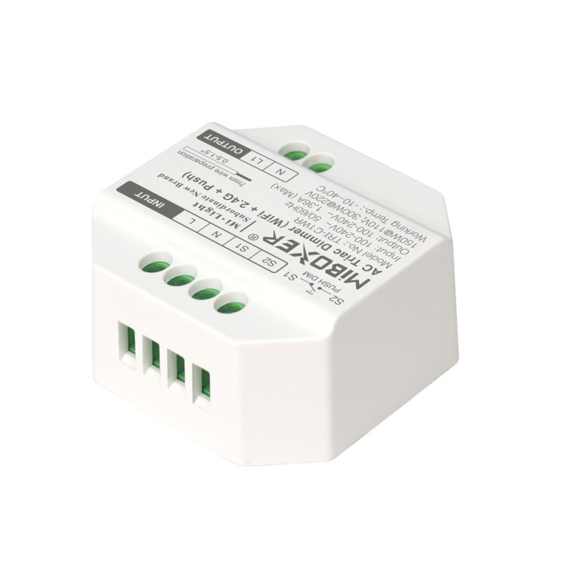 MIBOXER AC TRIAC TUYA WIFI Dimmer RF2.4GHz PUSH 230VAC 1.36A