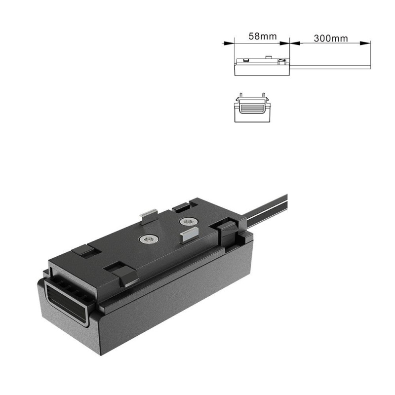 Miboxer Type26 külső tápcsatlakozó mágneses sínrendszerhez