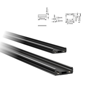 Miboxer Type26 mágneses sín felületre szerelhető fekete 1000mm