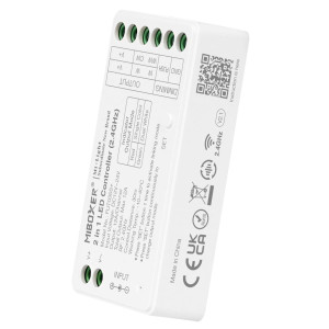 Miboxer FUT035S+ 2in1 (Mono/CCT) univerzális LED szalag vezérlő RF 12-24V 12A PUSH MESH
