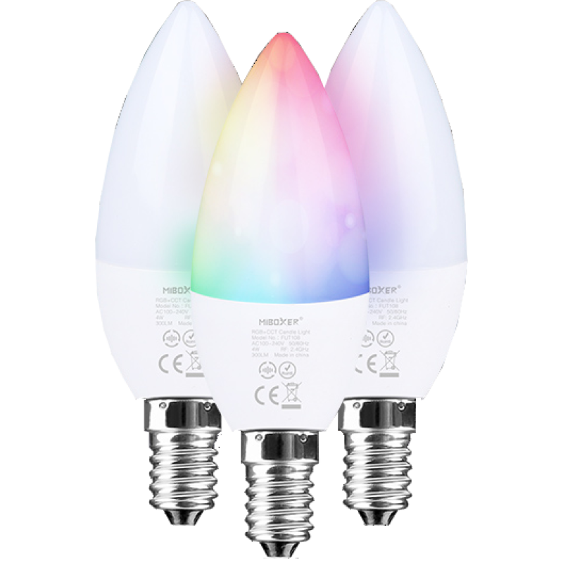 Miboxer FullColor gyertya LED égő 4W RGB 2700-6500K 300lm E14