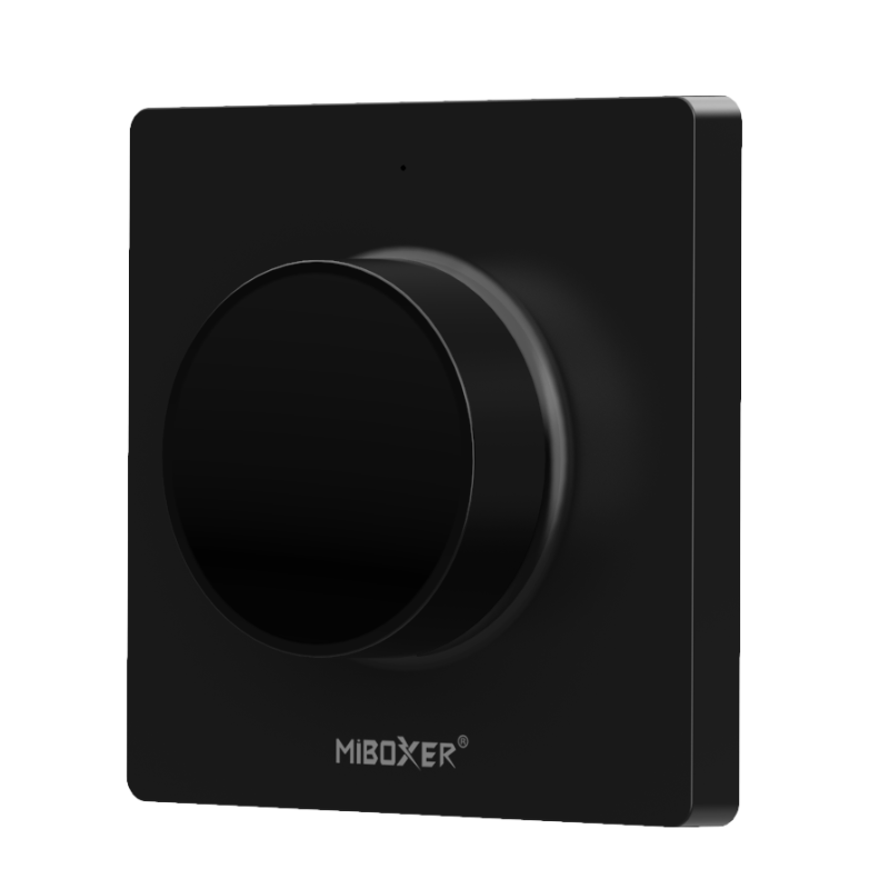 Miboxer Fali tekerőgombos fényerőszabályozó RF-rádiós Fekete