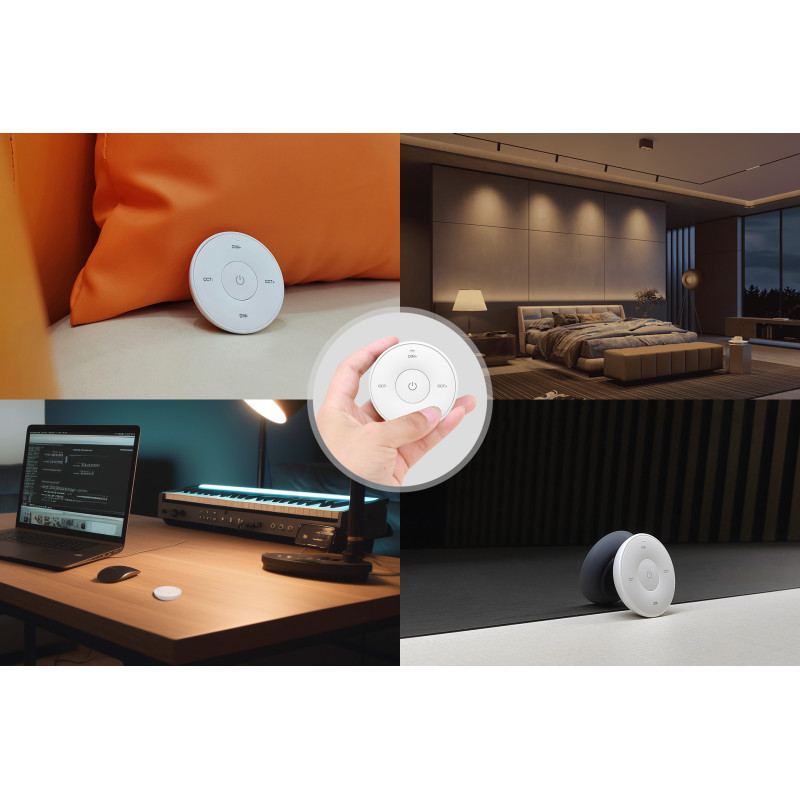 Miboxer mini távirányító CCT (Állítható fehér) tartóval - Fekete