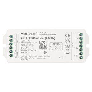 Miboxer PR2 több funkciós (2in1) LED szalag vezérlő max.960Watt 20A 12-48VDC