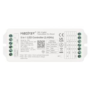 Miboxer PR5 Multifunkciós (5in1) LED szalag vezérlő max.960Watt 20A 12-48VDC