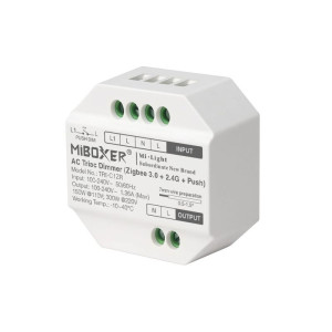 Miboxer TRI-C1ZR TUYA Univerzális AC Triac Dimmer 0-100% (Zigbee 3.0/4.4G/Push) 100-240V 1,36A