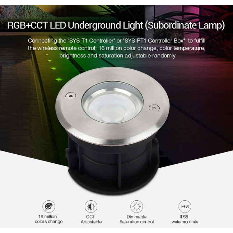 LED RGB+CCT talajlámpa 9W