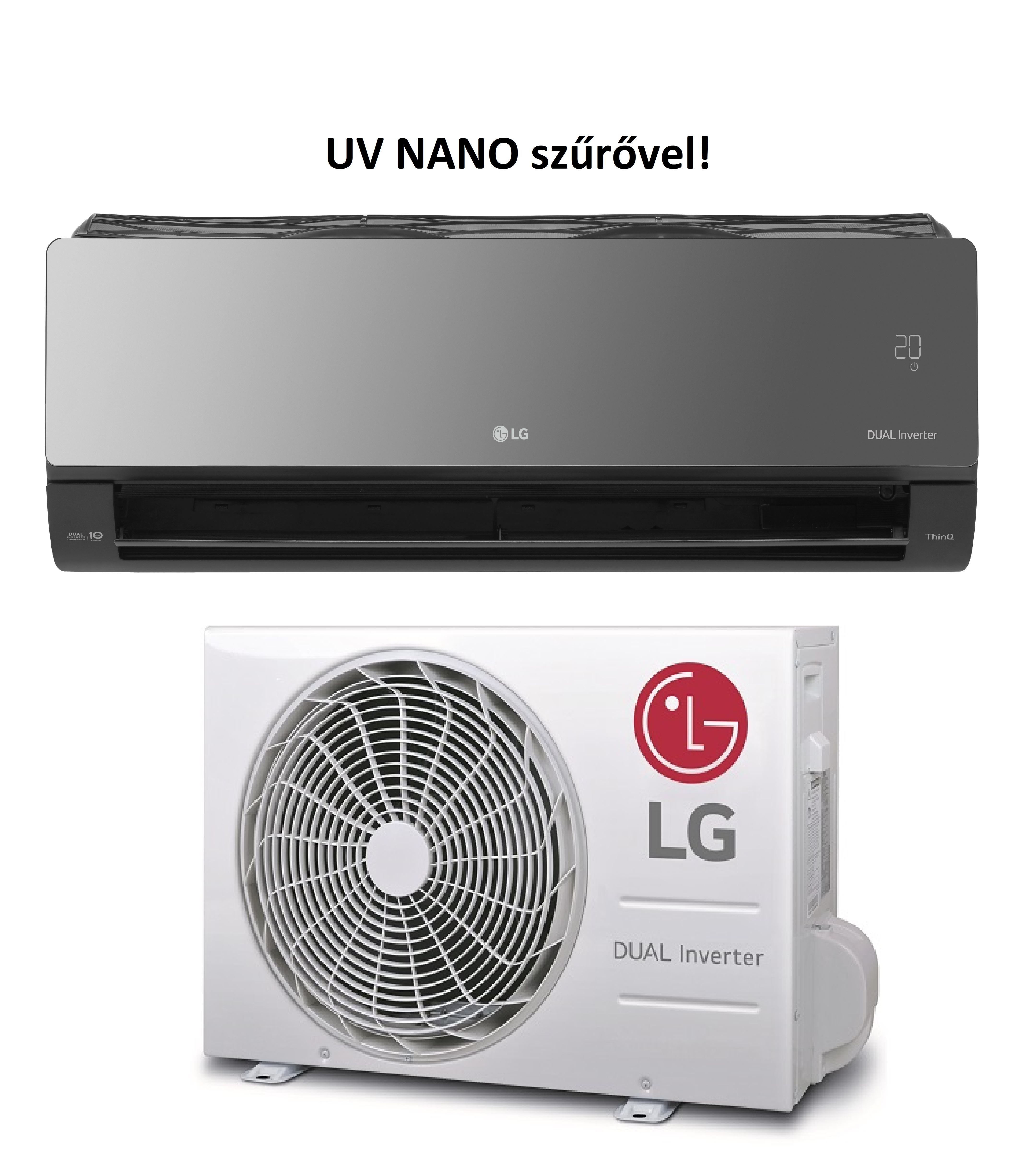 LG AC24BH Artcool oldalfali split (R32, 7,1 kW) UV Nano szűrővel