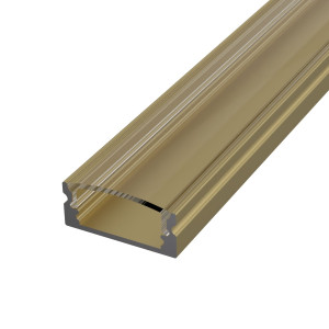 U alakú LED szalag profil SF1CH PEZSGŐ színű eloxált víztiszta fedővel