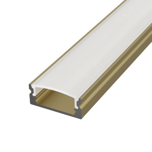 U alakú LED szalag profil SF1CH PEZSGŐ színű eloxált opál fedővel