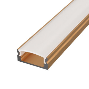 U alakú LED szalag profil SF1BR BRONZ színű eloxált opál fedővel