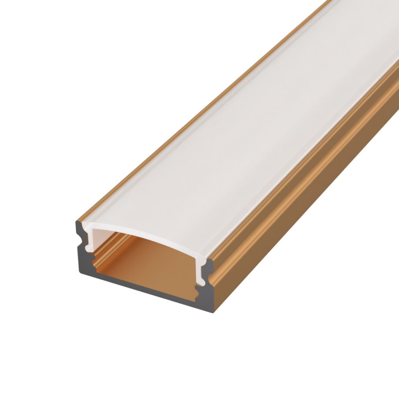 U alakú LED szalag profil SF1BR BRONZ színű eloxált opál fedővel