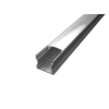 Aluminium LED profil SF2 ezüst színű eloxált opál fedővel