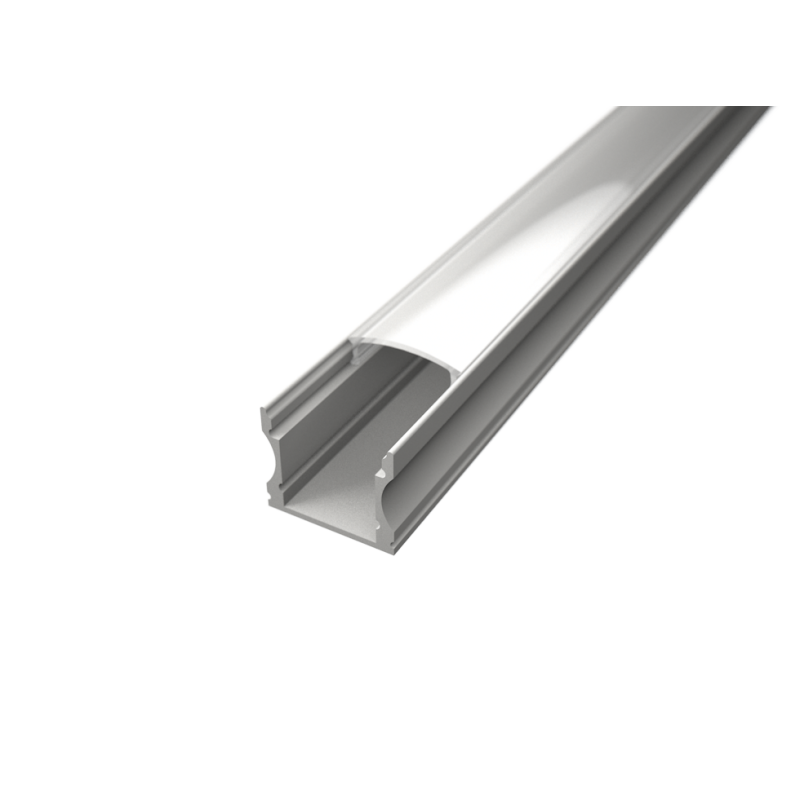 Aluminium LED profil SF2 fehér színű eloxált opál fedővel
