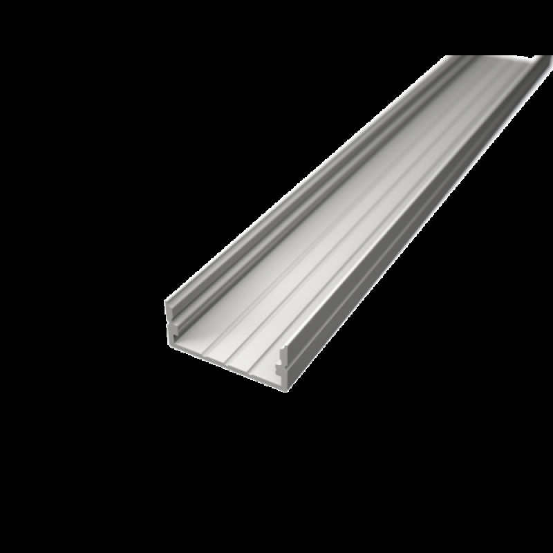 Alumínium LED profil SURFACE 3 fehér színű eloxált opál fedővel