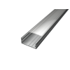 Alumínium LED profil SURFACE 3 ezüst színű eloxált víztiszta fedővel