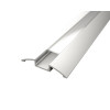 Padlóváltó Alumínium LED profil SF4W fehér eloxált opál fedővel