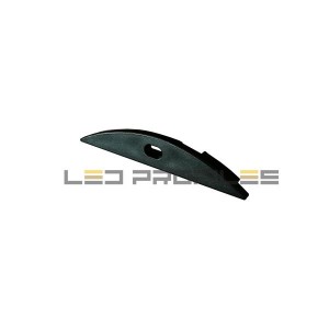 Végzáró SF4B fekete padlóváltó LED alumínium profilhoz "Lyukas"