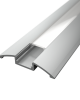 Padlóváltó Alumínium LED profil SF4 ezüst eloxált opál fedővel