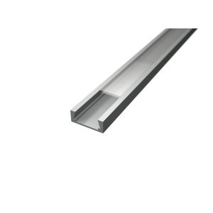 Aluminium LED profil SF6 ezüst színű eloxált víztiszta fedővel