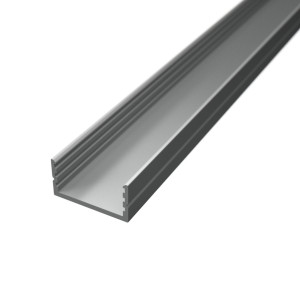 Alumínium LED szalag "U" profil SF8 (SZxM 19.8x10.1mm) ezüst eloxált fedő nélkül