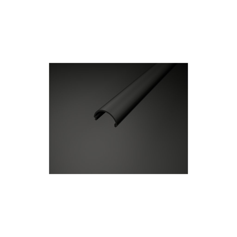 SF8 opál fekete félköríves fedő LED szalag profilhoz