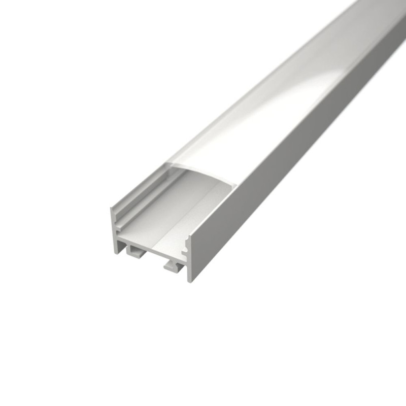 U alakú SF11W LED szalag profil fehér eloxált opál fedővel (16.6x10.6mm)