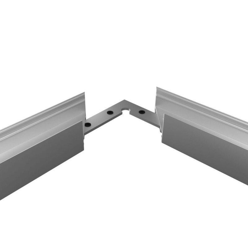 U alakú SF12W LED szalag profil fehér eloxált opál fedővel (23.4x20mm)